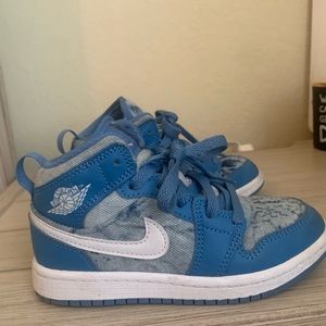 Blue and white little boy Nike